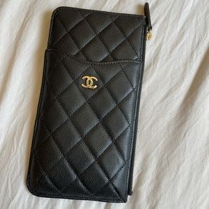 SOLD Chanel Quilted Classic Flag Wallet Pouch